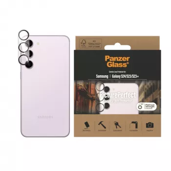 Ochrana objektívu fotoaparátu PanzerGlass Samsung Galaxy S23 S23 Plus odolná proti poškriabaniu a nárazom