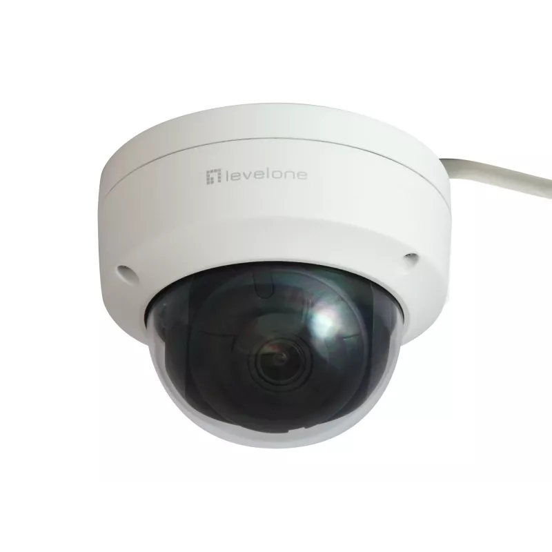 LevelOne GEMINI Fixed Dome IP Network Camera, 4-megapixel, H.265, 802.3af PoE, IR LEDs, interiér/exteriér