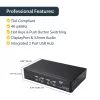 StarTech.com 4-port DisplayPort KVM switch – 4K 60 Hz – jednoduchý monitor – Dual-Port UHD DP 1.2 USB KVM switch s integrovaným USB-2.0 hubom a audio – Dell, HP, Apple, Lenovo – TAA-kompatibilný