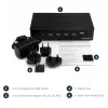StarTech.com 4-port DisplayPort KVM switch – 4K 60 Hz – jednoduchý monitor – Dual-Port UHD DP 1.2 USB KVM switch s integrovaným USB-2.0 hubom a audio – Dell, HP, Apple, Lenovo – TAA-kompatibilný
