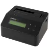 StarTech.com Single Bay diskový čistič, standalone HDD/SSD Sanitizer, USB 3.0 na SATA II (3 Gbit/s), 9 režimov vymazania, LCD displej, bezpečné vymazanie diskov Sanitizer Dock, DB-9 tlačiarňový port, TAA-kompatibilný