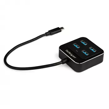 StarTech.com 4-port USB C hub – USB-C na 4x USB-A porty – SuperSpeed 10 Gbit/s USB 3.2 Gen 2 Type-C hub – USB Bus Powered – prenosný/kompaktný USB-C na USB adaptér hub pre notebook – hliník