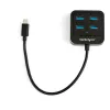 StarTech.com 4-port USB C hub – USB-C na 4x USB-A porty – SuperSpeed 10 Gbit/s USB 3.2 Gen 2 Type-C hub – USB Bus Powered – prenosný/kompaktný USB-C na USB adaptér hub pre notebook – hliník
