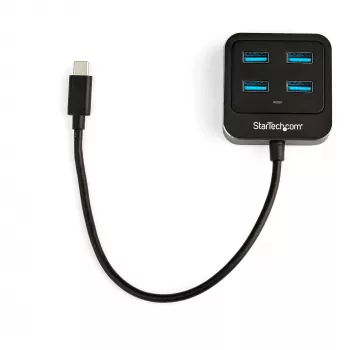 StarTech.com 4-port USB C hub – USB-C na 4x USB-A porty – SuperSpeed 10 Gbit/s USB 3.2 Gen 2 Type-C hub – USB Bus Powered – prenosný/kompaktný USB-C na USB adaptér hub pre notebook – hliník