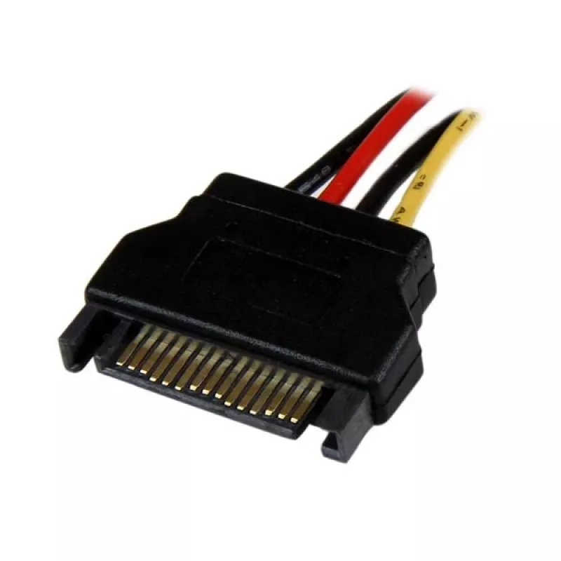 StarTech.com 30,5 cm SATA na LP4 napájací kábel adaptér - B/M, SATA 15-pólový, Molex (4-pólový), 0,3048 m, konektor samec, konektor samica, rovný