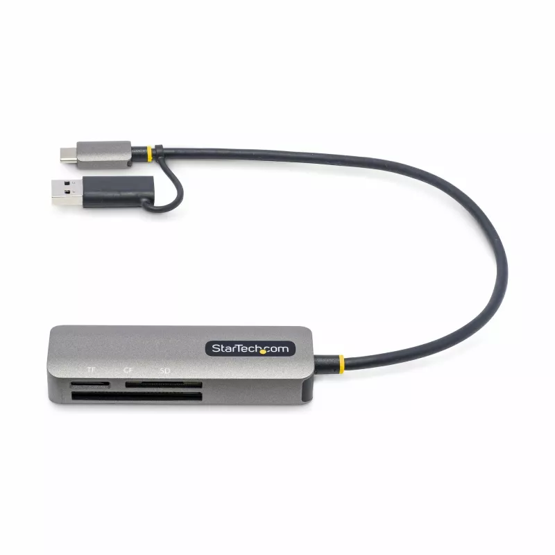 StarTech.com FCREADMICRO3V2 multimediálna čítačka pamäťových kariet USB 3.0, SD/microSD/CompactFlash, USB-C s adaptérom USB-A, 5 Gbps