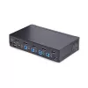 StarTech.com 4-portový DisplayPort KVM prepínač, 8K 60Hz / 4K 144Hz, Single Display, DP 1.4, 2x USB 3.0 porty, 4x USB 2.0 HID porty, tlačidlové a hotkey prepínanie, TAA-konformný - nezávislý od operačného systému, kovové puzdro