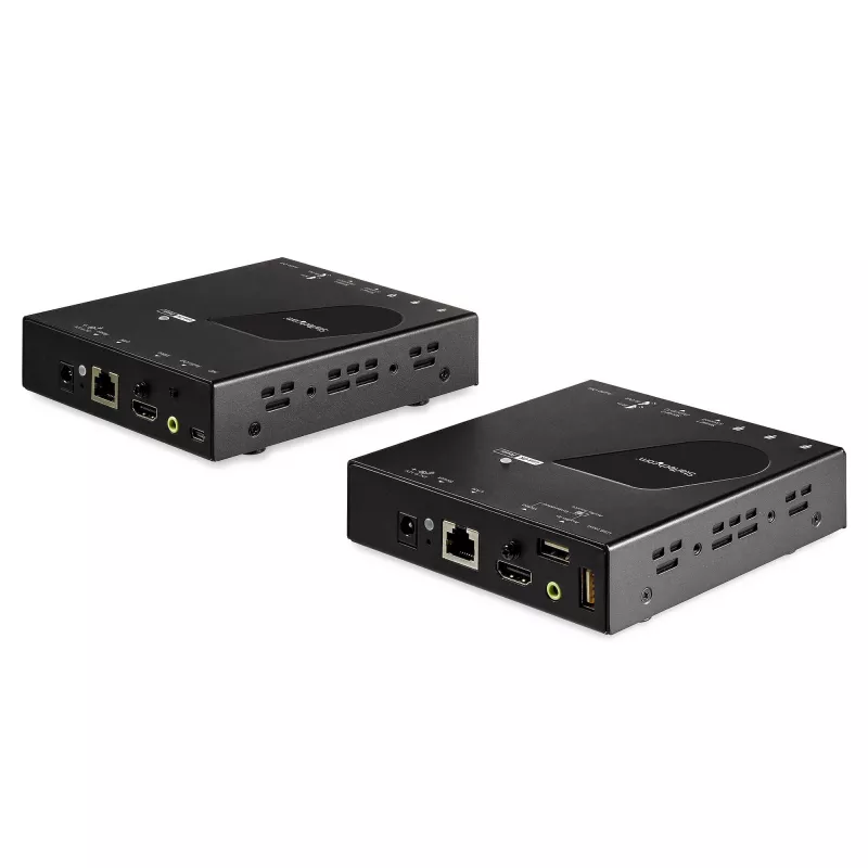 StarTech.com HDMI KVM Extender over IP Network - 4K 30Hz HDMI 2.0 and USB over IP LAN or Cat5e/Cat6 Ethernet kábel (100m/330ft) - Remote KVM Switch/Console Transmitter/Receiver Extender Kit
