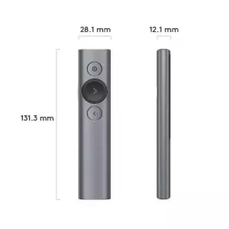 Logitech Spotlight Plus diaľkový ovládač na prezentácie, sivý
