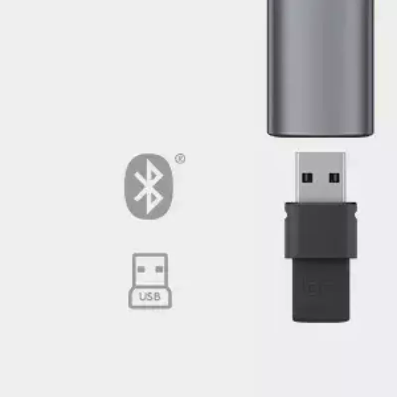 Logitech Spotlight Plus diaľkový ovládač na prezentácie, sivý