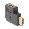 StarTech.com Pravouhlý HDMI 2.0 adaptér, konektor samec na konektor samica, horizontálne 90-stupňový uhol HDMI Port Saver, 4K 60Hz, High Speed HDMI predlžovací kábel, M/F