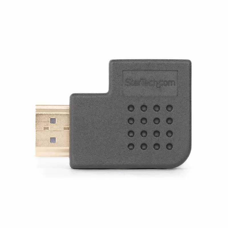 StarTech.com Pravouhlý HDMI 2.0 adaptér, konektor samec na konektor samica, horizontálne 90-stupňový uhol HDMI Port Saver, 4K 60Hz, High Speed HDMI predlžovací kábel, M/F