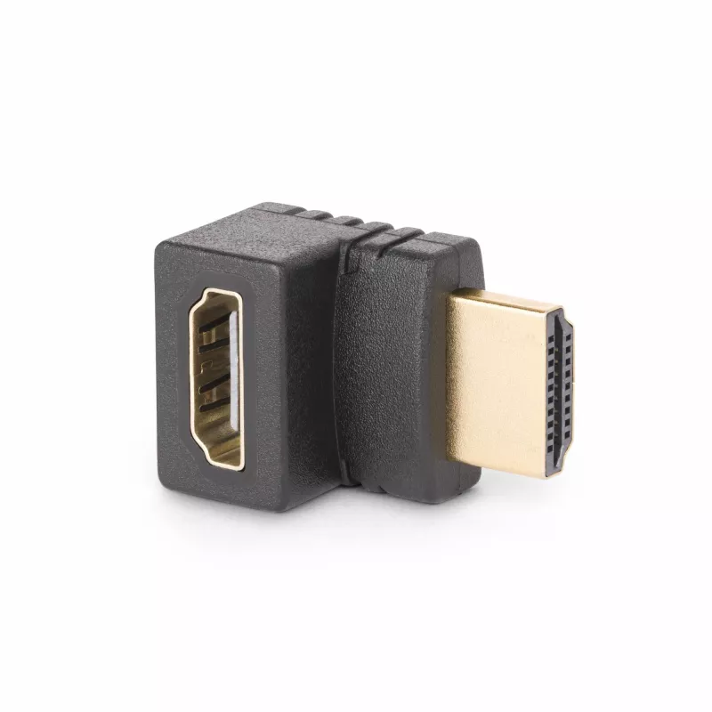 StarTech.com Down Angle HDMI 2.0 adaptér, konektor samec na konektor samica, vertikálne 90-stupňový uhol HDMI Port Saver, 4K 60Hz, High Speed HDMI konektorová predlžovačka, M/F
