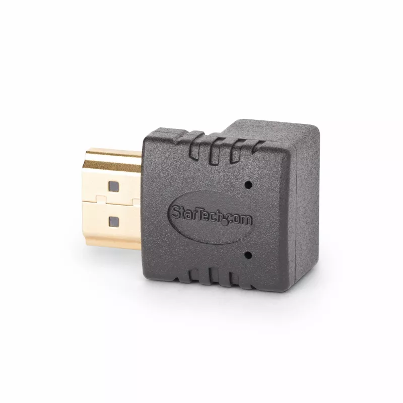 StarTech.com Down Angle HDMI 2.0 adaptér, konektor samec na konektor samica, vertikálne 90-stupňový uhol HDMI Port Saver, 4K 60Hz, High Speed HDMI konektorová predlžovačka, M/F