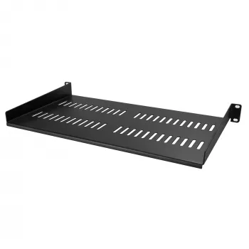 StarTech.com 1U Server-Rack-Ablage – univerzálna, vetraná rackmount konzolová polica pre 19-palcovú sieťovú skriňu a puzdro – robustná z ocele – nosnosť 20 kg – 10 palcov hlboká polica, čierna