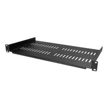 StarTech.com 1U Server-Rack-Ablage – univerzálna, vetraná rackmount konzolová polica pre 19-palcovú sieťovú skriňu a puzdro – robustná z ocele – nosnosť 20 kg – 10 palcov hlboká polica, čierna