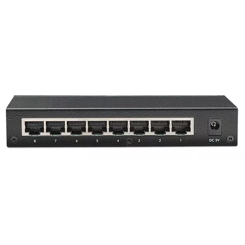 Intellinet 8-port Fast Ethernet Office switch, veľkosť na stôl, kov, IEEE 802.3az (energeticky efektívny Ethernet), Box