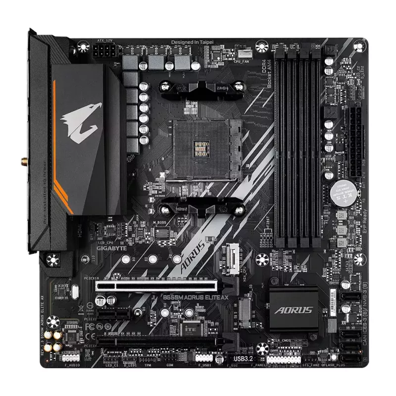Základná doska GIGABYTE B550M AORUS ELITE AX, AMD B550, socket AM4, Micro ATX