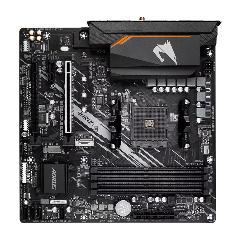 Základná doska GIGABYTE B550M AORUS ELITE AX, AMD B550, socket AM4, Micro ATX