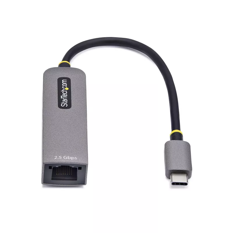 StarTech.com 2.5GbE USB-C na Ethernet adaptér, 100W PD Passthrough, NBASE-T NIC, USB 3.0 Type-C 2.5/1G Multi-Speed sieťový, Thunderbolt kompatibilný, Windows & Mac