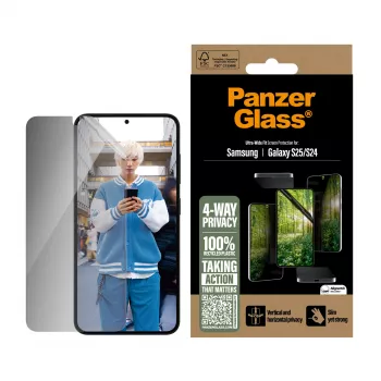 PanzerGlass ® ECO MATRIX 4-smerná ochrana súkromia displeja Samsung Galaxy S25 | S24 | Ultra-Wide Fit