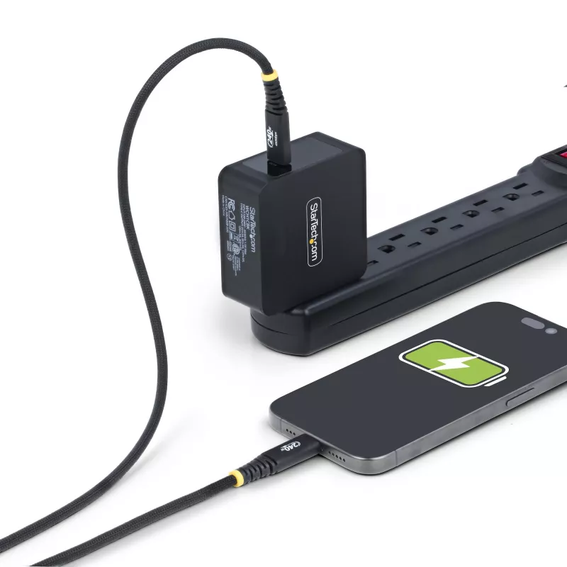 StarTech.com 10ft (3m) USB-C nabíjací kábel, robustný a ultra-flexibilný, 240W (5A) PD EPR, USB 2.0 kábel pre nabíjanie notebooku, USB-IF certifikovaný, odolný USB-C nabíjací kábel