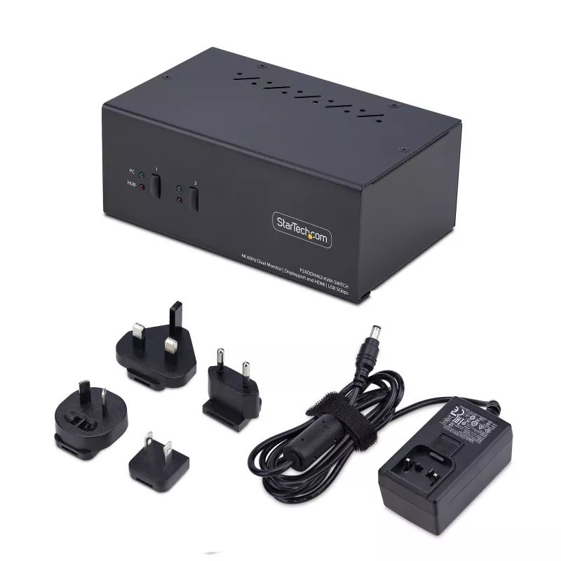 StarTech.com P2ADDH462-KVM-SWITCH KVM prepínač čierny