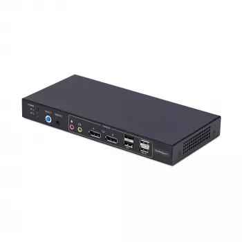 StarTech.com 2-portový KVM prepínač pre dva monitory DisplayPort s Dual View Video Matrix, 4K 60Hz, 4x USB hub porty, prepínanie klávesovou skratkou, DP 1.2 Matrix KVM, TAA-konformný