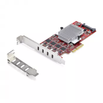 StarTech.com 4-portová USB Type-C PCIe karta, USB 3.2 10Gbps, USB-C PCI Express rozširujúca karta, 4x nezávislé USB kontroléry, Windows/Linux/macOS, TAA-konformný