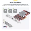 StarTech.com 4-portová USB Type-C PCIe karta, USB 3.2 10Gbps, USB-C PCI Express rozširujúca karta, 4x nezávislé USB kontroléry, Windows/Linux/macOS, TAA-konformný
