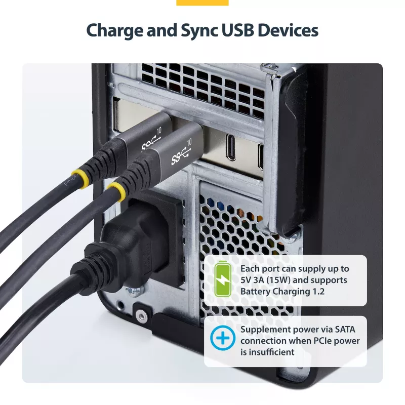 StarTech.com 4-portová USB Type-C PCIe karta, USB 3.2 10Gbps, USB-C PCI Express rozširujúca karta, 4x nezávislé USB kontroléry, Windows/Linux/macOS, TAA-konformný