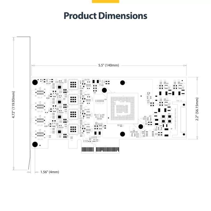 StarTech.com 4-portová USB Type-C PCIe karta, USB 3.2 10Gbps, USB-C PCI Express rozširujúca karta, 4x nezávislé USB kontroléry, Windows/Linux/macOS, TAA-konformný