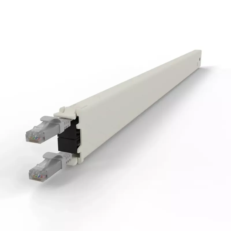 PATCHBOX patchbox.one CONE30UTPSL zaťahovacia kazeta prepojovacieho kábla, 30RU, Cat6a, UTP, sivá