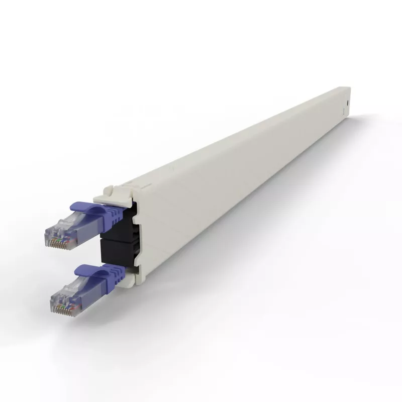 PATCHBOX patchbox.one CONE30UTPVI zaťahovacia kazeta prepojovacieho kábla, 30RU, Cat6a, UTP, fialová