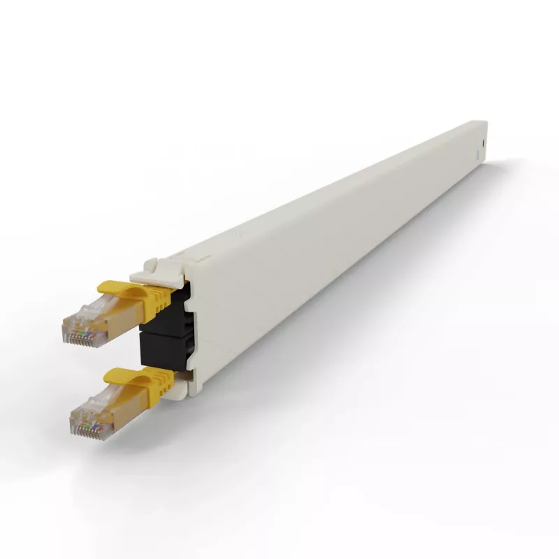 PATCHBOX patchbox.one CONE30UTPYL zaťahovacia kazeta prepojovacieho kábla, 30RU, Cat6a, UTP, žltá