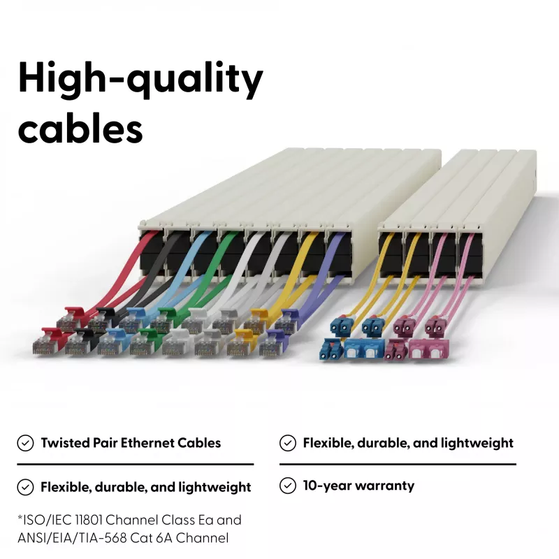 Sieťový kábel PATCHBOX CONEX8STPBK RJ-45 Cat6a 0,8 m čierny