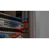 Panel na manažment káblov PATCHBOX Patchcatch Solo 24 ks balenie čierny červený