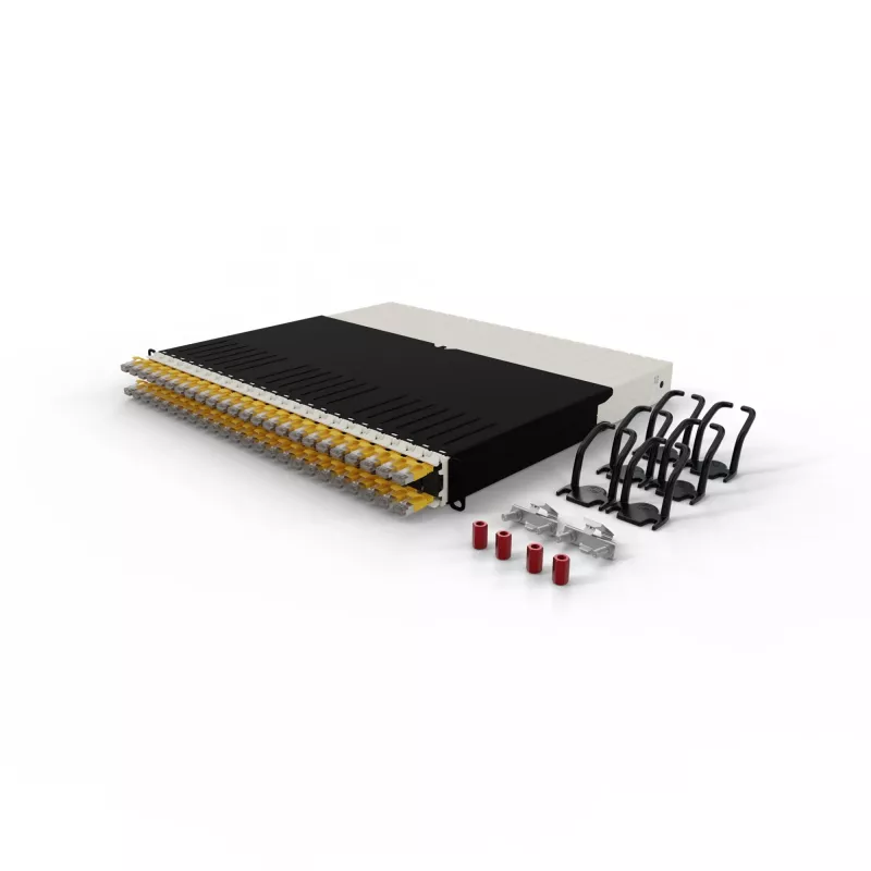 PATCHBOX .one PONEX8STPYL 8RU Cat6a U/FTP systém zaťahovacích prepojovacích káblov, 0,8 m, RJ-45, 10 Gbit/s, PoE, 24 kaziet, žltý