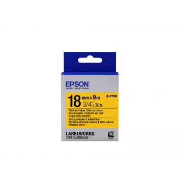 Epson kazeta s etiketami Strong Adhesive LK-5YBW čierna/žltá 18mm (9m)