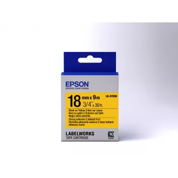 Epson kazeta s etiketami Strong Adhesive LK-5YBW čierna/žltá 18mm (9m)