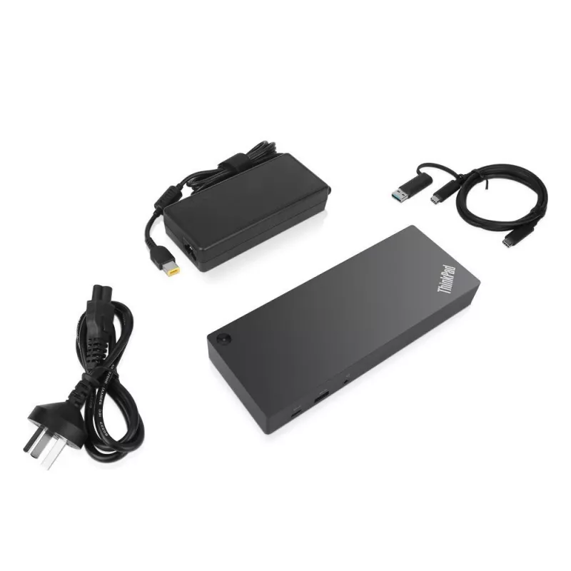 Lenovo 40AF0135UK ThinkPad Hybrid USB-C s USB-A dokovacia stanica, napájací kábel pre Spojené kráľovstvo