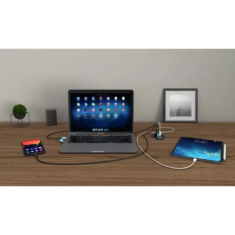 Nabíjačka i-tec vstavaná stolová rýchlonabíjačka USB-C PD 3.0 + 3x USB 3.0 QC3.0 96 W