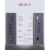 ICY BOX IB-DK2262AC káblové USB 3.2 Gen 1 (3.1 Gen 1) Type-C antracitové