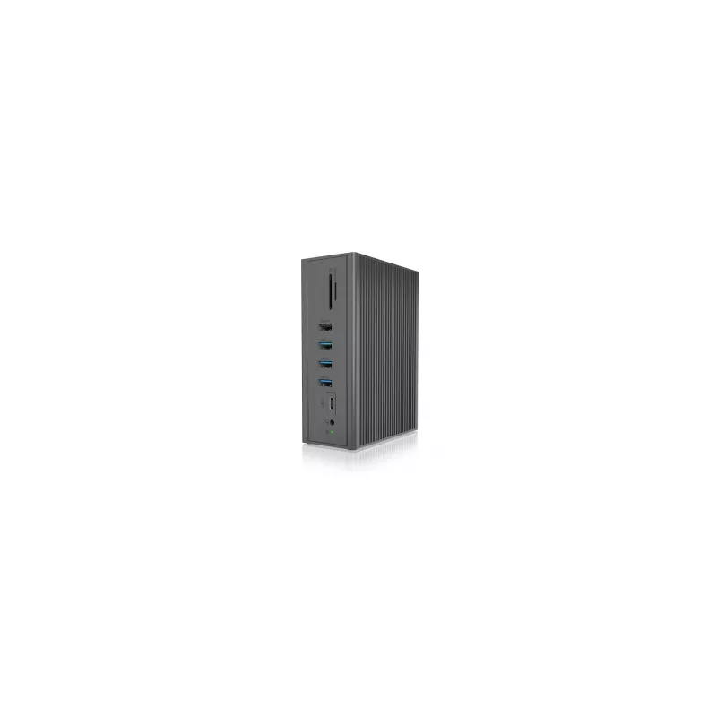 ICY BOX IB-DK2262AC káblové USB 3.2 Gen 1 (3.1 Gen 1) Type-C antracitové