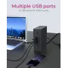 ICY BOX IB-DK2262AC káblové USB 3.2 Gen 1 (3.1 Gen 1) Type-C antracitové