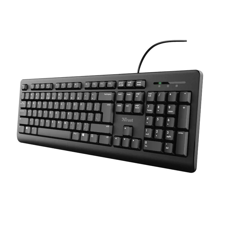 Trust TK-150 klávesnica kancelárska USB QWERTZ nemecká čierna