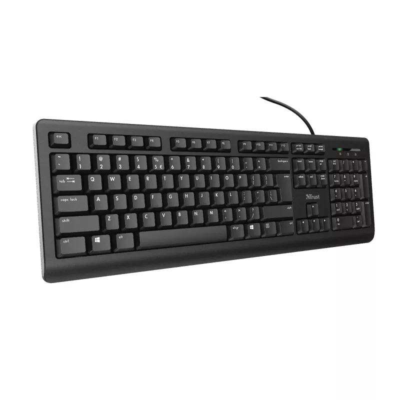 Trust TK-150 klávesnica kancelárska USB QWERTZ nemecká čierna