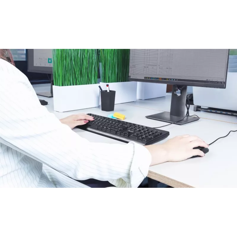 Trust TK-150 klávesnica kancelárska USB QWERTZ nemecká čierna