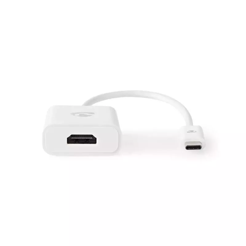 Nedis CCGB64651WT02 adaptér USB-C na HDMI USB 3.2 Gen1, 0,20 m, niklovaný, PVC, biely