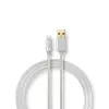 Kábel na mobil Nedis CCTB39300AL10 hliník 1 m USB A Lightning